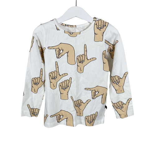 Unisex Vimma - Trikotaažist pluus, suurus 104 - 110 - Valge ()
