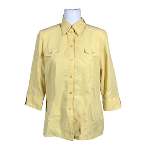 Unisex Gelco - Lühikeste käistega pluus, suurus 38 - Kollane (1)