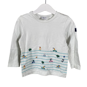Unisex Polarn O. Pyret - Trikotaažist pluus, suurus 92 - 98 - Valge (1)