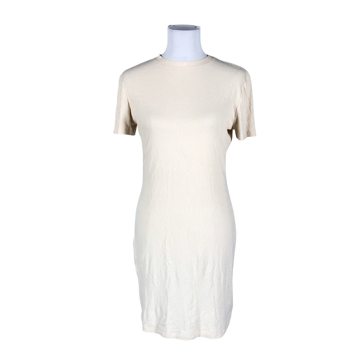 Unisex Na-KD - Trikotaažist kleit, suurus 40 - Beige (1)