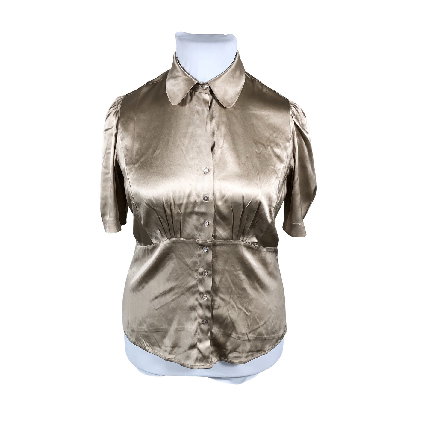 Unisex Ril's - Lühikeste käistega pluus, suurus 42 - Beige (1)