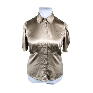 Unisex Ril's - Lühikeste käistega pluus, suurus 42 - Beige (1)