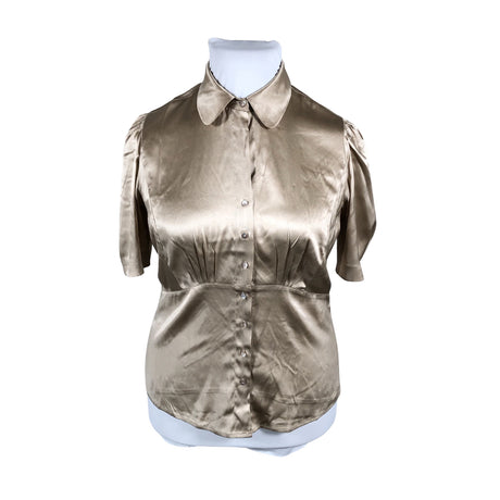 Unisex Ril's - Lühikeste käistega pluus, suurus 42 - Beige ()