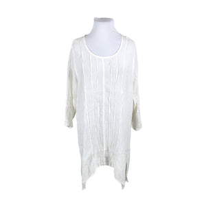 Unisex Bohéme - Mitteveniv tuunika, suurus 44 - Valge (1)