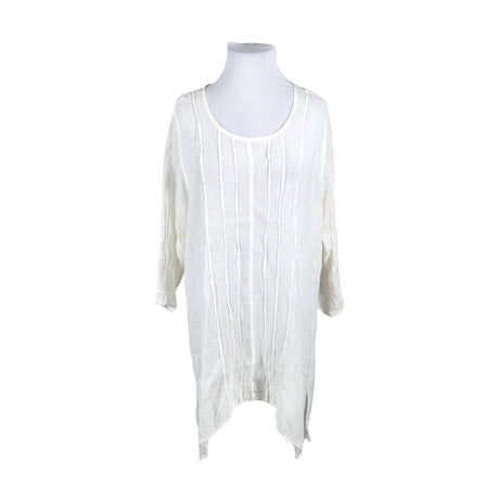 Unisex Bohéme - Mitteveniv tuunika, suurus 44 - Valge ()