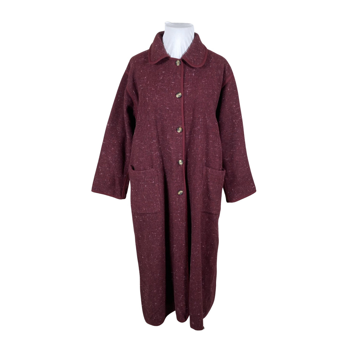 Unisex Gudrun Sjöden - Villane mantel, suurus 42 - Veinipunane (1)