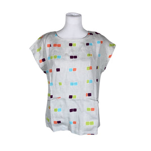 Unisex Marimekko - Lühikeste käistega pluus, suurus 38 - Hall (1)