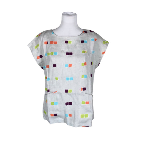 Unisex Marimekko - Lühikeste käistega pluus, suurus 38 - Hall ()