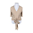 Unisex Andiata - Lühikeste käistega pluus, suurus 42 - Beige ()