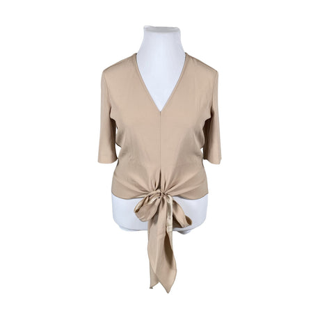 Unisex Andiata - Lühikeste käistega pluus, suurus 42 - Beige ()