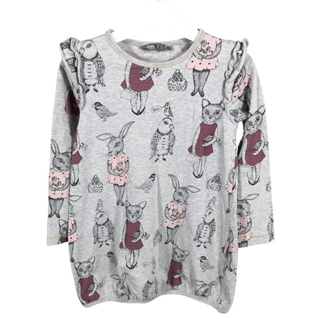Unisex Lindex - Trikotaažist kleit, suurus 104 - 110 - Hall ()