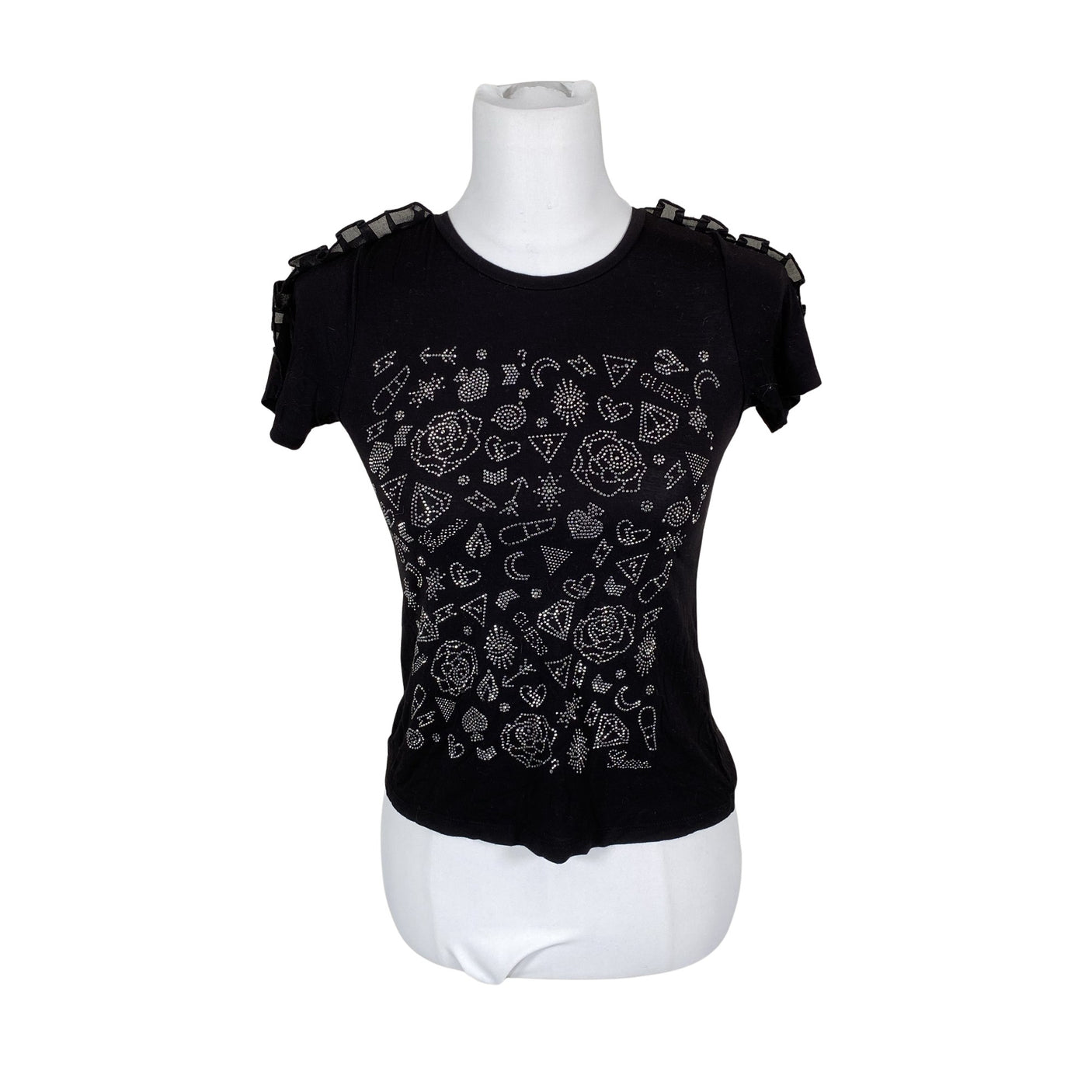 Unisex Guess - T-särk, suurus 34 - Must (1)