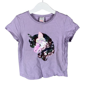 Unisex Lindex - T-särk, suurus 110 - 116 - Lilla (1)