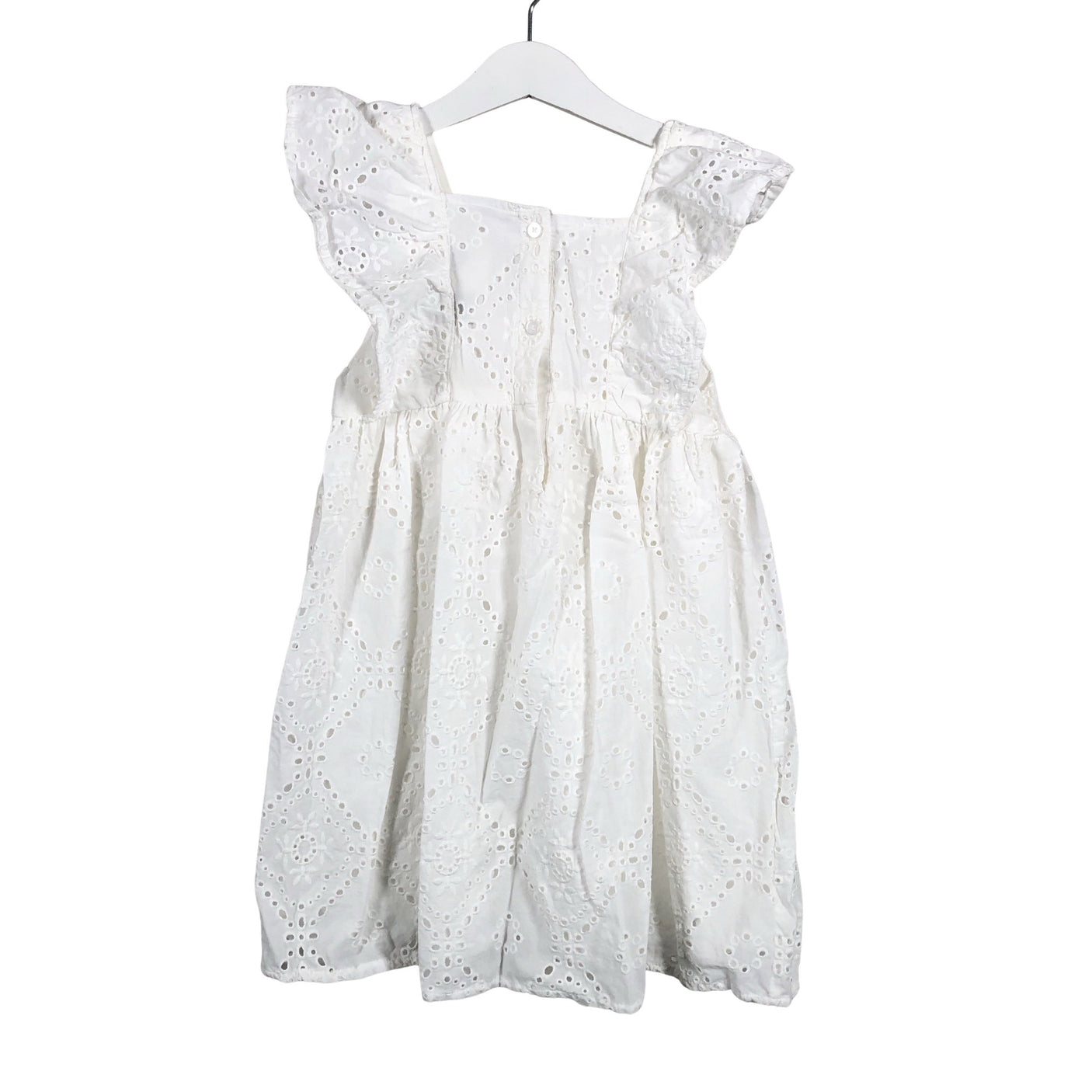Unisex Lindex - Mitteveniv kleit, suurus 104 - 110 - Valge (2)