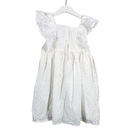 Unisex Lindex - Mitteveniv kleit, suurus 104 - 110 - Valge (2)