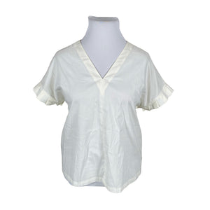 Unisex Voglia - Lühikeste käistega pluus, suurus 44 - Valge (1)