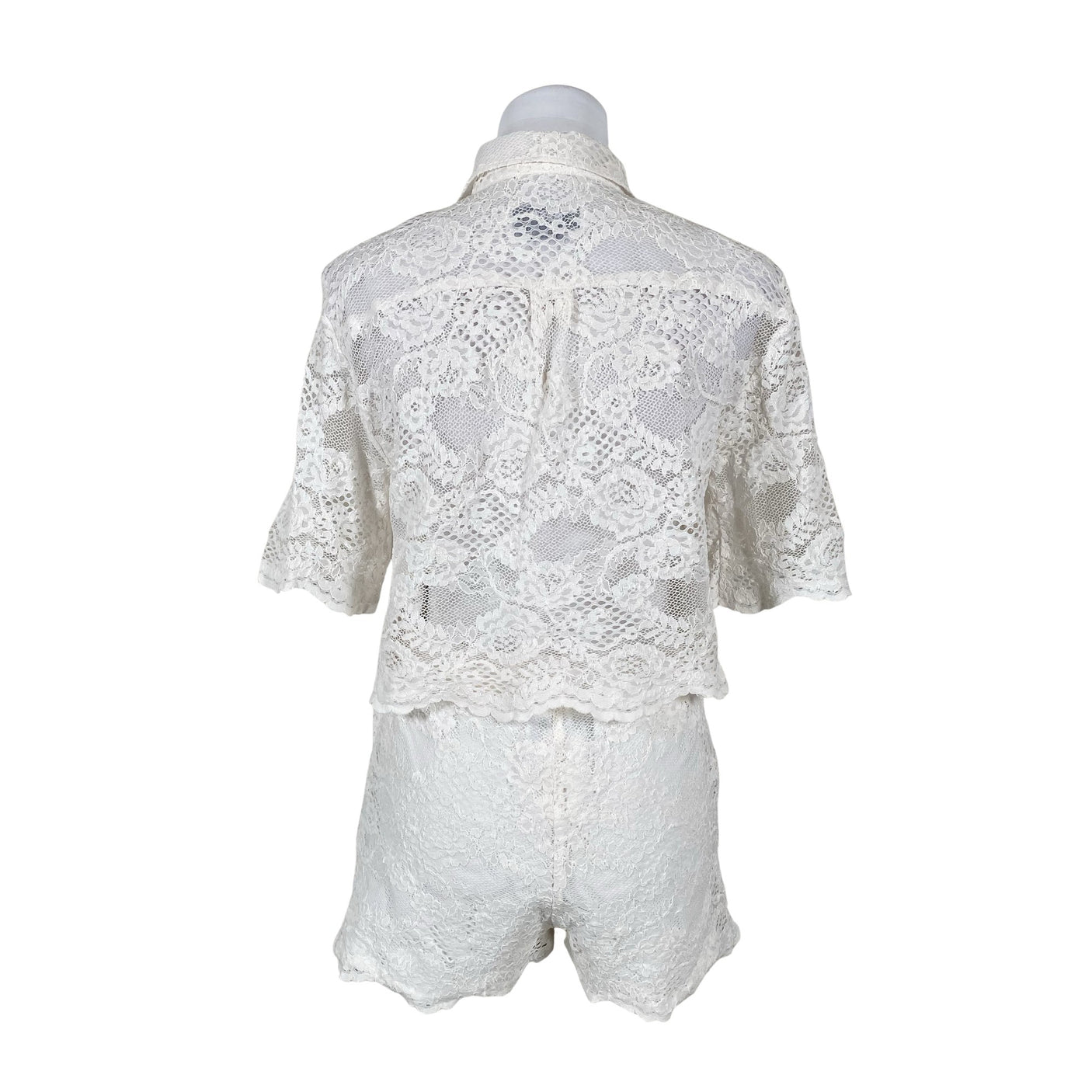 Unisex MSGM - Lühikeste käistega pluus, suurus 38 - Valge (2)