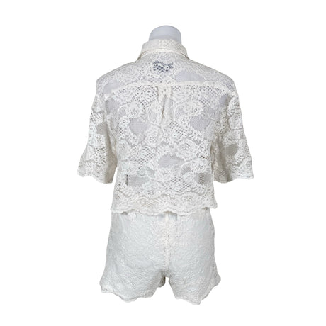 Unisex MSGM - Lühikeste käistega pluus, suurus 38 - Valge (2)