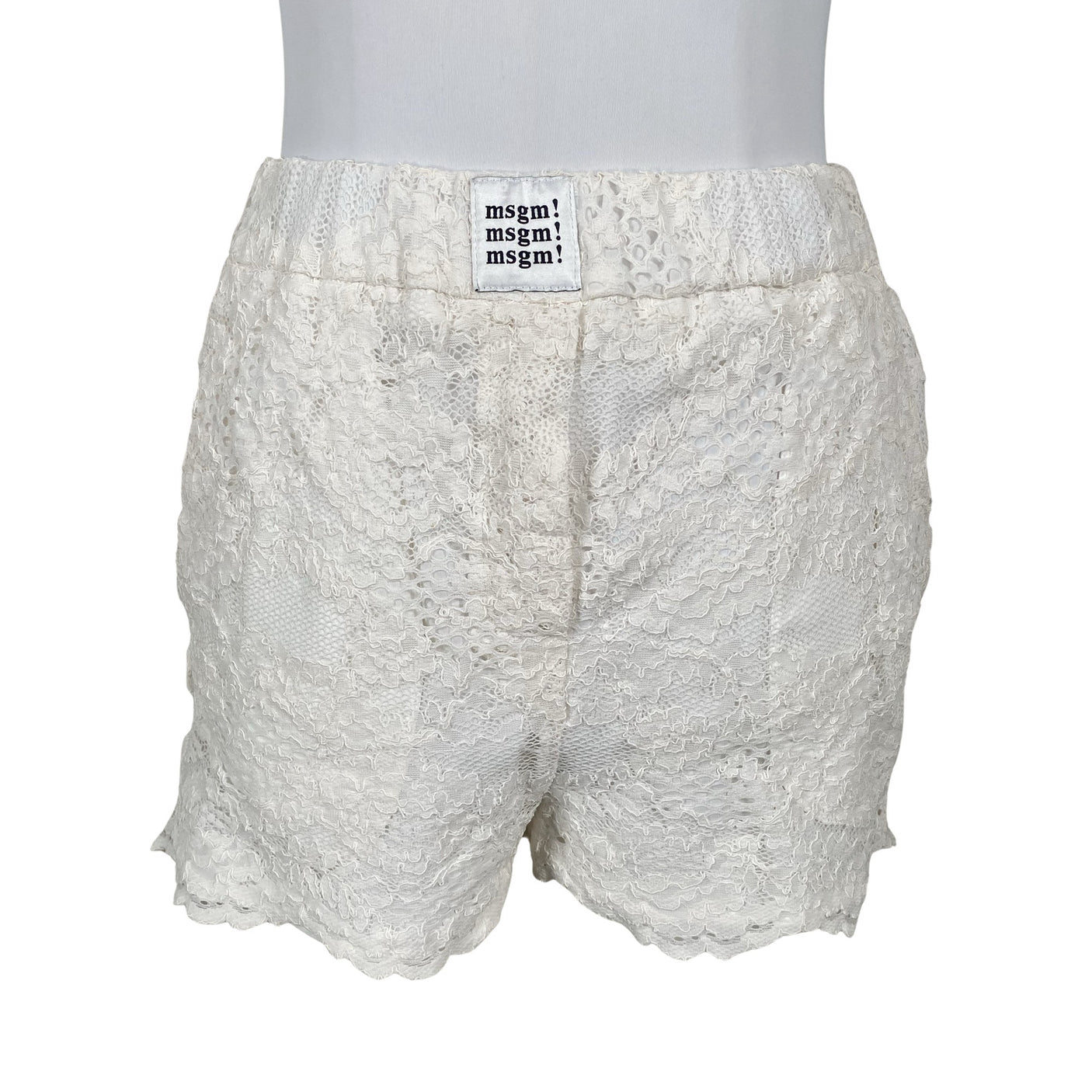 Unisex MSGM - Lühikeste käistega pluus, suurus 38 - Valge (3)