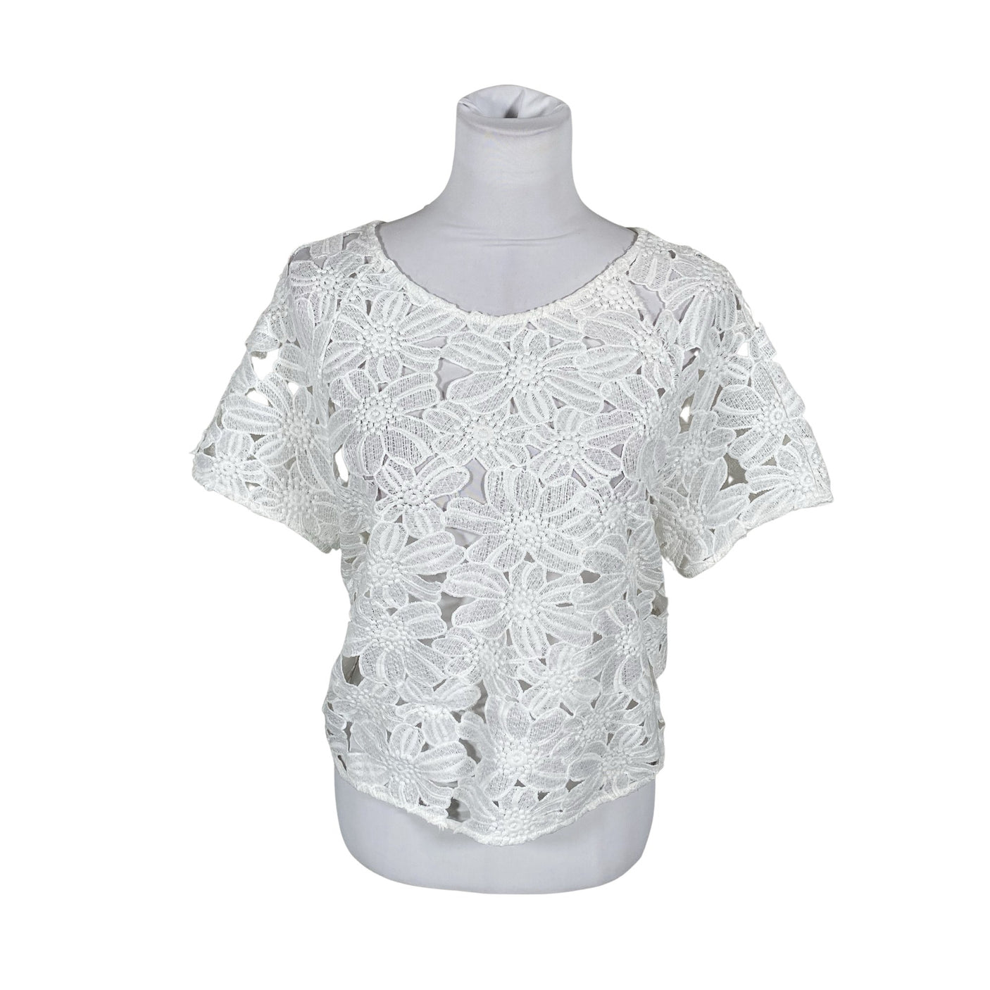 Unisex Parisian - Lühikeste käistega pluus, suurus 38 - Valge (1)