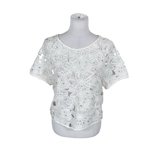 Unisex Parisian - Lühikeste käistega pluus, suurus 38 - Valge (1)