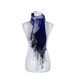 Unisex Pashmina - Õhuke sall, suurus Maxi - Sinine (1)