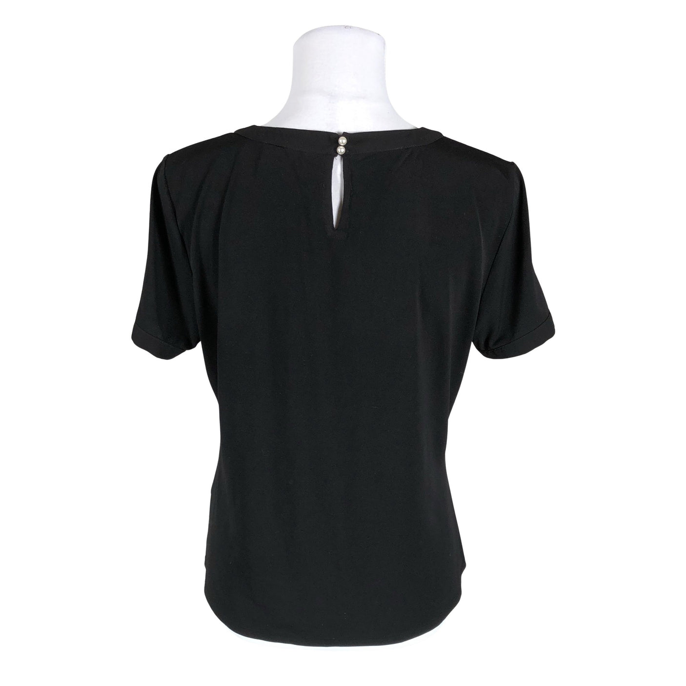 Unisex Karl Lagerfeld - Lühikeste käistega pluus, suurus 38 - Must (2)