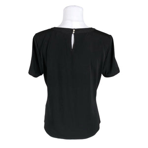 Unisex Karl Lagerfeld - Lühikeste käistega pluus, suurus 38 - Must (2)