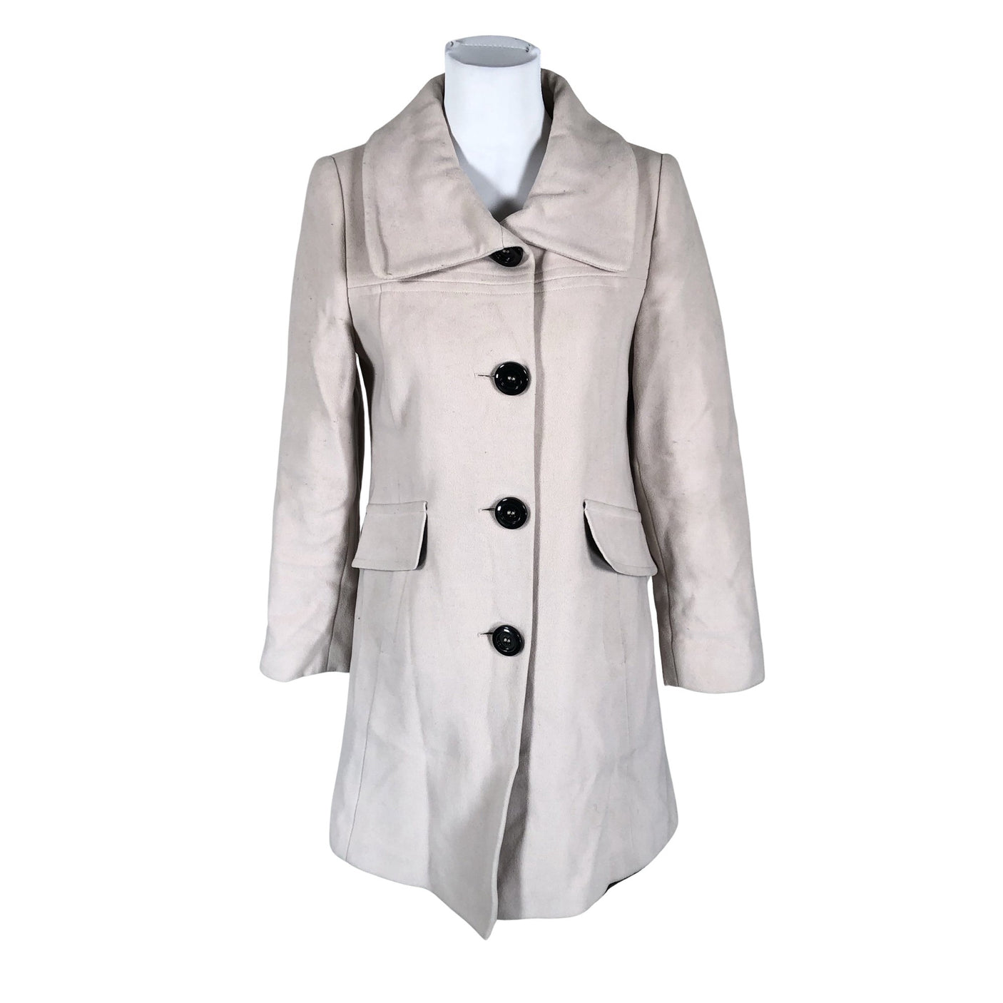 Unisex Finn Flare - Villane mantel, suurus 36 - Beige (1)