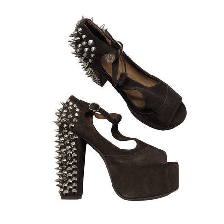 Unisex Jeffrey Campbell - Lahtise ninaga kontsakingad, suurus 37 - Pruun ()