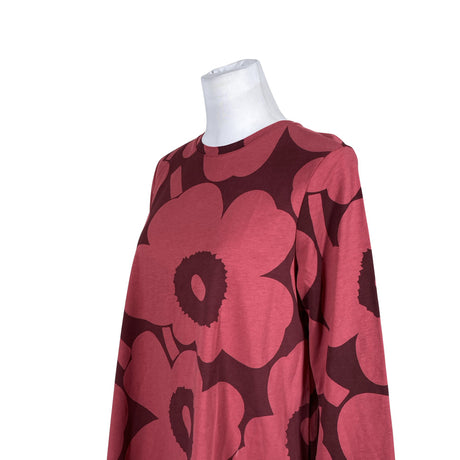 Unisex Marimekko - Trikotaažist kleit, suurus 36 - Veinipunane (2)