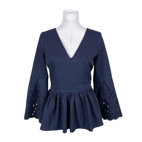 Unisex By Malina - Lühikeste käistega pluus, suurus 38 - Sinine ()