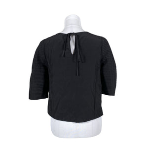 Unisex By Malina - Lühikeste käistega pluus, suurus 36 - Must (2)