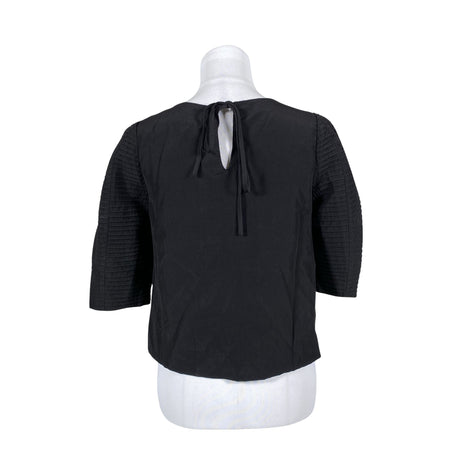 Unisex By Malina - Lühikeste käistega pluus, suurus 36 - Must (2)