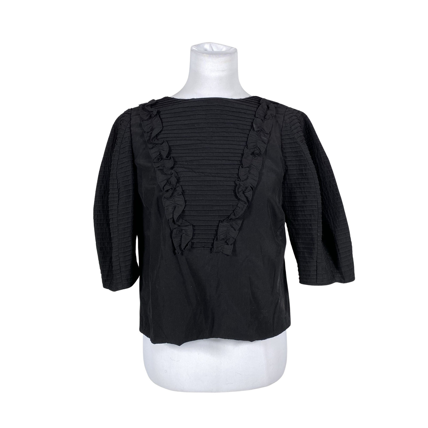 Unisex By Malina - Lühikeste käistega pluus, suurus 36 - Must (1)