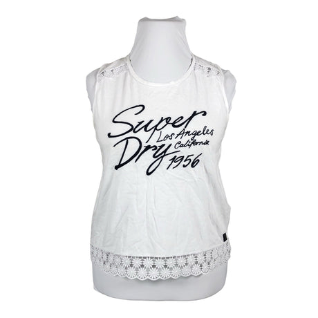 Unisex Superdry - Trikotaažist topp, suurus 42 - Valge ()