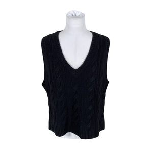 Unisex Mos Mosh - Kootud vest, suurus 40 - Must (1)