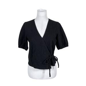 Unisex Madewell - Lühikeste käistega pluus, suurus 36 - Must (1)