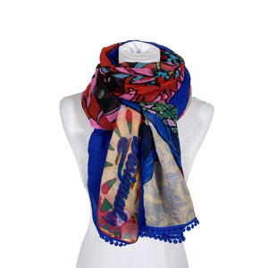 Unisex Desigual - Õhuke sall, suurus Maxi - Sinine (1)