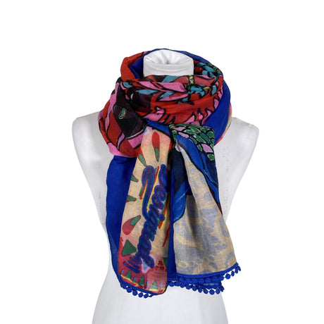 Unisex Desigual - Õhuke sall, suurus Maxi - Sinine ()
