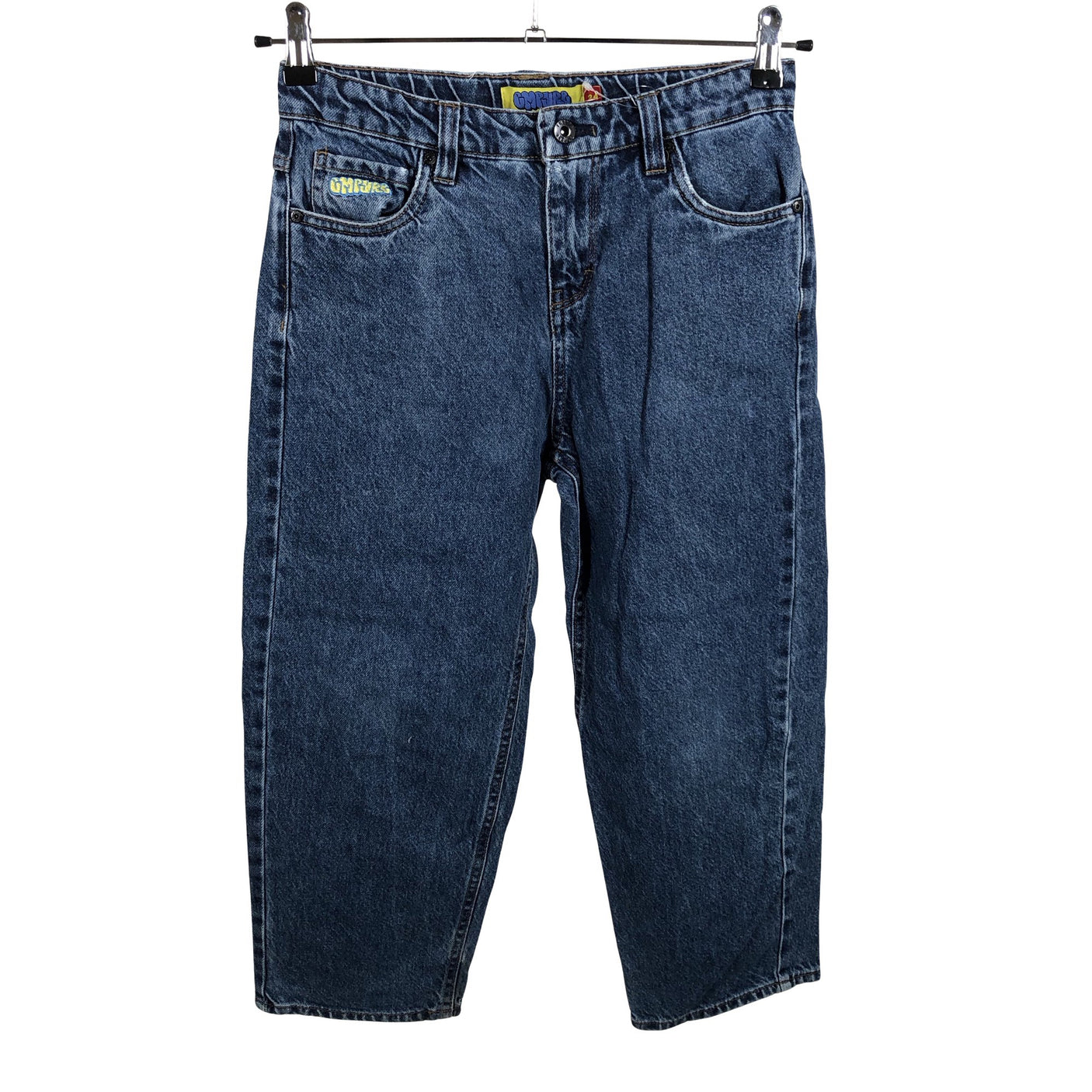 Unisex empyre - Teksast poolpikad püksid, suurus W24 - Sinine (1)