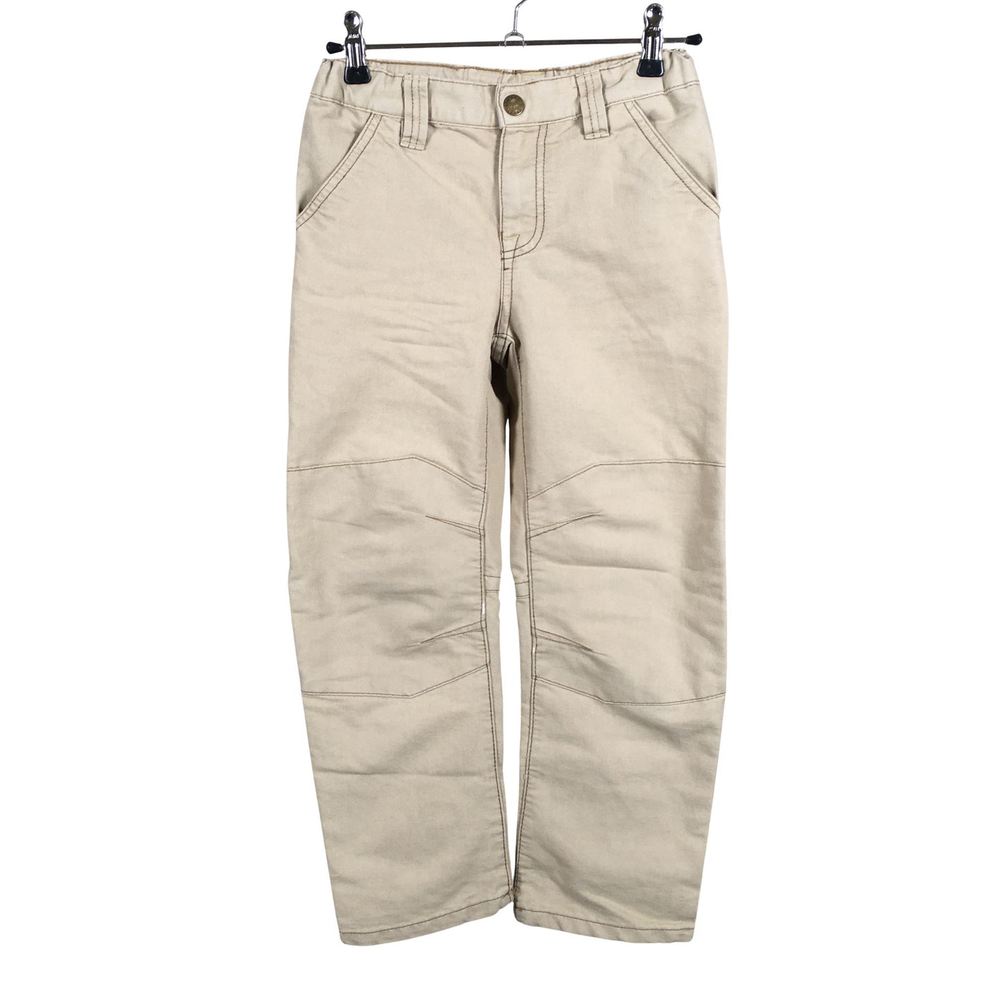 Unisex Polarn O. Pyret - Mittevenivad püksid, suurus 122 - 128 - Beige (1)