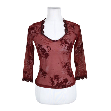Unisex Sisley - Trikotaažist pluus, suurus 34 - Punane ()