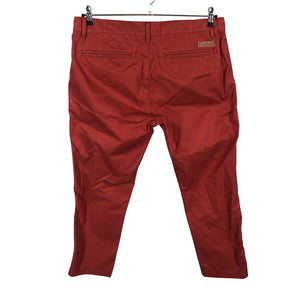 Unisex Knowledge Cotton Apparel - Chino-püksid, suurus W34 - Punane (2)