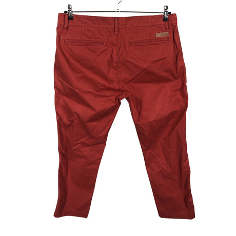 Unisex Knowledge Cotton Apparel - Chino-püksid, suurus W34 - Punane (2)