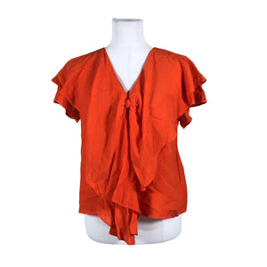 Unisex Y.A.S - Lühikeste käistega pluus, suurus 38 - Oranž (1)