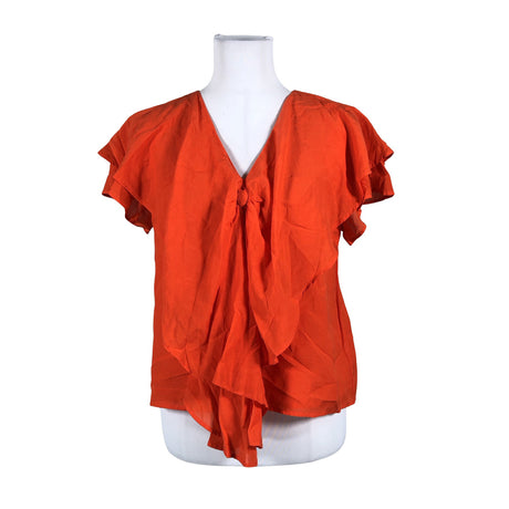 Unisex Y.A.S - Lühikeste käistega pluus, suurus 38 - Oranž ()