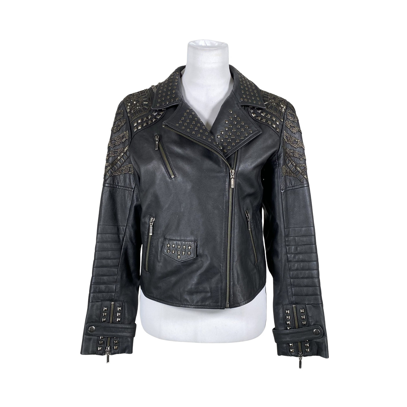 Unisex Nü - Nahktagi, suurus 40 - Must (1)