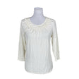 Unisex Ril's - Trikotaažist pluus, suurus 38 - Looduslik valge ()
