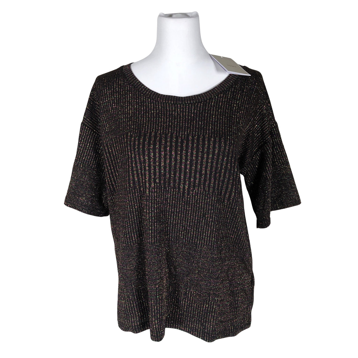 Unisex Ichi - Lühikeste käistega pluus, suurus 40 - Must (1)